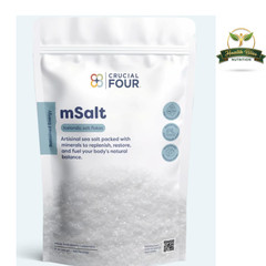 Crucial Four mSalt Icelandic Flake Salt 150 Servings Premium Mineral Salt