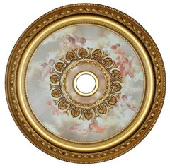 32″ ROUND CHANDELIER CEILING MEDALLION ANGELS CLOUDS FOYER DINING ROOM BEDROOM