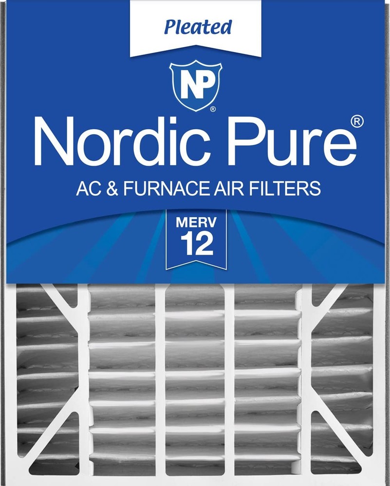 Nordic Pure 20x25x5 MERV 12 Pleated Air Bear 255649-102 Replacement AC Furnace