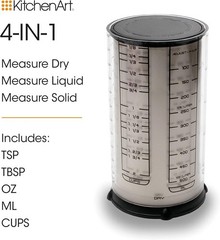 KitchenArt Pro 2 Cup Adjust-A-Cup, Metric/Standard – Satin
