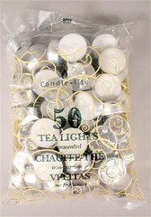 Candle-lite 4231595 White Tea Light Candle 7.68 L x 10.5 H in. (Pack of 6)