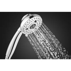 Lavmere 7-Spray 4.2 In. Single Wall Mount Handheld Adjustable Shower Head 1.8 GP