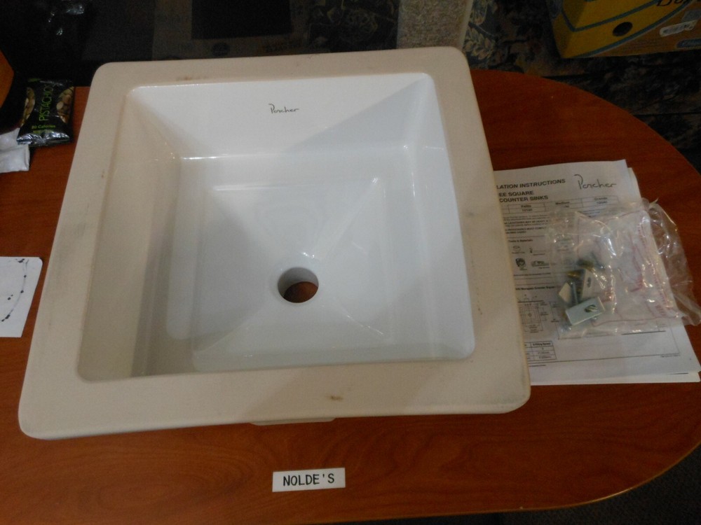Porcher Marquee Undercounter Lavatory Medium Square Sink 12080-00.001 ( DN6293)