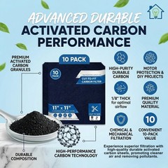 Charcoal Filter Multi 12″ x 12″ Cut to Fit Fights Odor