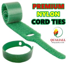 QUALIALL 150-PACK Premium Reusable Cable Ties, Strong Adhesion Nylon 6 Colors