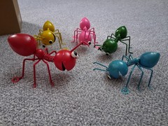 5-Pack Metal Ant Garden Decor, Metal Cute Ants Yard Decorations [Multicolor]