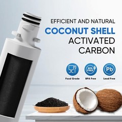 PUREPLUS RWF4700AB Refrigerator Water Filter & Air Filter AF004, 3 Pack