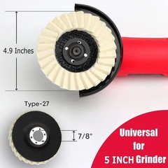 6Pcs Wool Polishing Wheel Buffing Pads Flap Disc For Metal Wood Angle Grinder