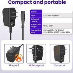 1PCS 14.4V-0.3A Output Charger Fit For Bissell Vacuum Cleaner 2390 2390A
