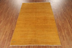Yellow Modern Oriental Area Rug 5×8 Hand-knotted Wool Carpet for Any Room