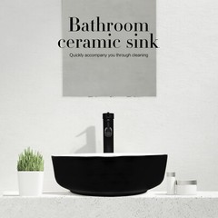 Complete Bathroom Vessel Sink Combo: Ceramic Basin, Faucet & Pop-Up Drain