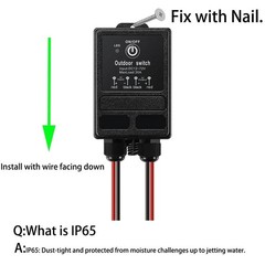DC12V Waterproof Remote Control Relay Switch,984Ft Long Range Wireless Remote Sw