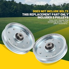 Easy Install 2-Pack 4 7/8″ Aluminum Idler Pulleys – Compatible with OEM Parts
