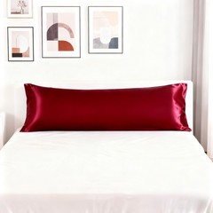 Silky Soft Satin Body Pillowcase, Machine Washable, 20×54 Inches, 23 Colors