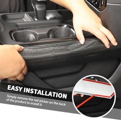 Compatible with Chevrolet Silverado 2022-2024, 2PCS Gear Black Wood Grain