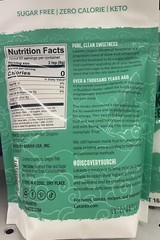 Lakanto ORGANIC Monkfruit Sweetener Sugar Substitute Keto Non-GMO White 16oz Bag