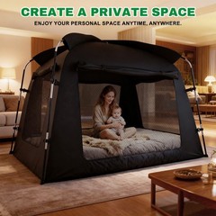 Privacy Bed Tent Sleeping Dream Space Canopy Breathable Shelter for Adults Kids