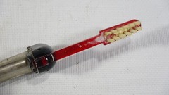 Vintage Oral Kit Bakelite Travel Red Toothbrush
