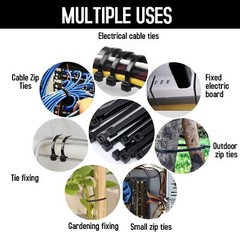 100Pcs 18″ Cable Ties Heavy Duty 150 LBS Ultra Nylon Wrap Wire Zip UV Resistant