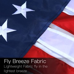 2 Pcs 40 Inch American US Flag Windsock USA Patriotic Decorations Embroidered