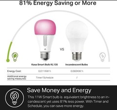 Kasa Smart Light Bulb – LED Multicolor Smart Wi-Fi Alexa Google 1000 Lumens A19