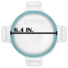 Snapware 7201R 4-Cup Clear Total Solutions Lid with Teal Gasket