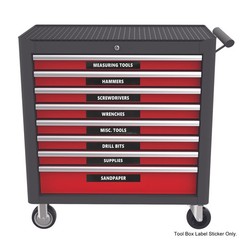 6 x Tool Box Label Sticker Machine Organizer Decal Waterproof Tool Box Stickers