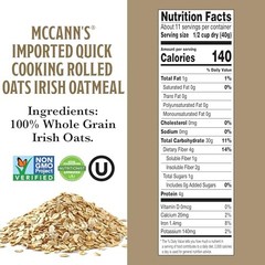 McCann’s Irish Oatmeal, Quick Cooking Rolled 16 Ounce (Pack of 1), Original
