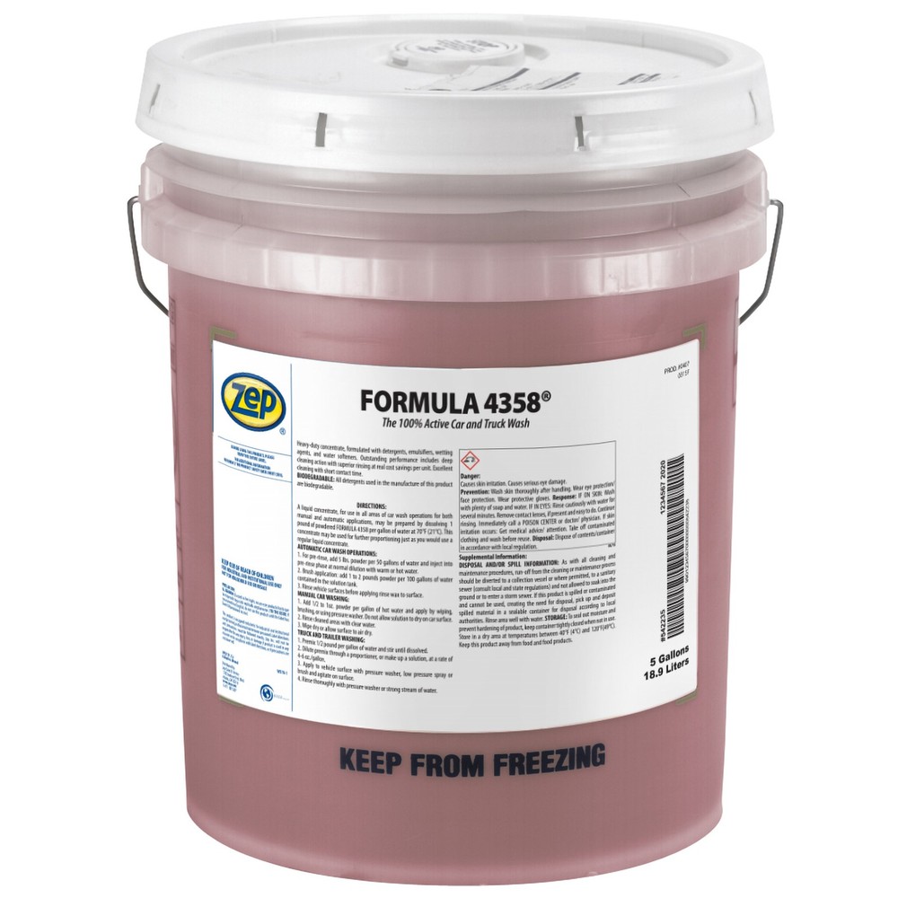 Zep Formula 4358 Heavy-Duty Powdered Car and Truck Wash – 5 Gallon (1 Unit)