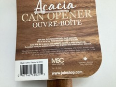 Joie Acacia Can Opener BPA Free Not Dishwasher Safe Hand Wash Only
