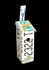 License Plate Bird House Handmade Maine Chickadee Florida Washington Rainier NEW