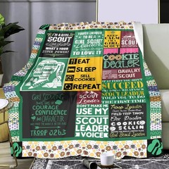 Yuntu Girl Scout Leader Gifts Blanket – Soft Flannel Throw For Scouting