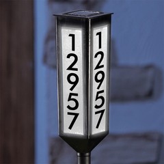NEW! Solar Powered Address Stake – Wireless LED Light House Number -Customizable