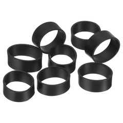 50Pcs Silicone Rubber Bands 10x5mm Silicone Elastic Bands Cable Ties Black