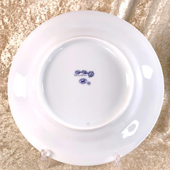 Hermes Paris Dessert Plate Chaine d’Ancre Porcelain Tableware Set of 2 with Box