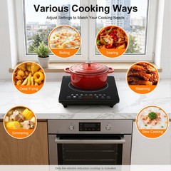 2200W Portable Kitchen Countertop Induction Cooktop Burner Electric Hot Stove
