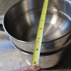 Endurance Stainless Steel Double Boiler Pot with Glass Lid, Pre-owned