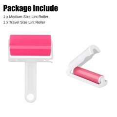 Sticky Lint Roller Clean Pet Hair Remover Washable Reusable Set of 2 Travel Size