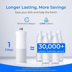 Waterdrop Countertop Water Filter, Filter Life Reminder,4000 Gallons,WD-CTF-07