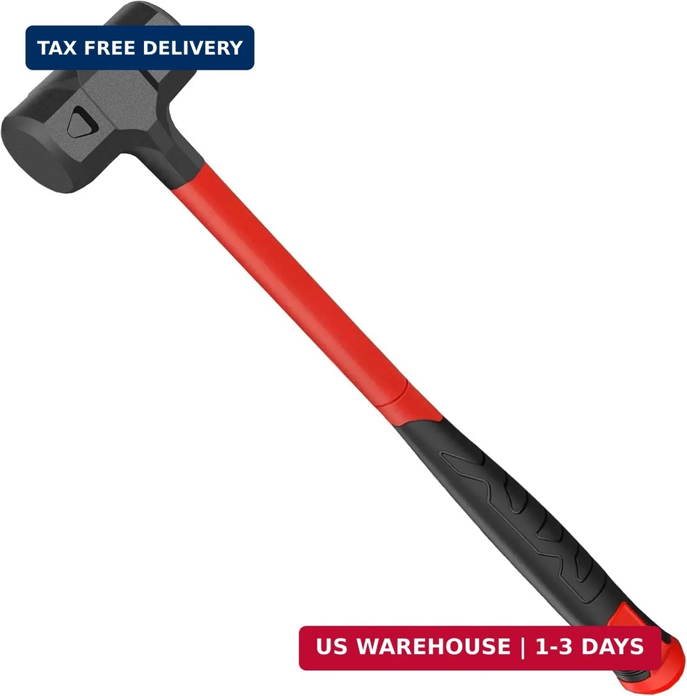 YIYITOOLS 9LB Dead Blow Hammer, 33″ Long, One-Piece Forged Carbon Steel, Steel B