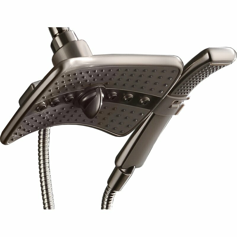 “Bright Showers” Multi Function Rain Brushed Nickel Shower Head PSS3919-02