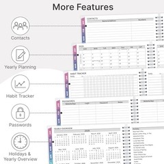 2026 Appointment Book, 30 Minutes-Hourly, Weekly ＆ Monthly Calendar Planner