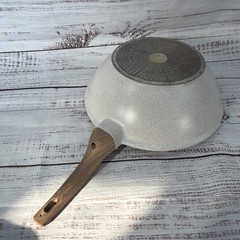 Natural Elements Induction Ready Non-stick 12.5” Wok Pan w/ Lid – Slight BEND