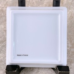 Cartier Porcelain Mini Change Tray Ashtray Platinum Painted Rim 8 x 8cm w/ Box