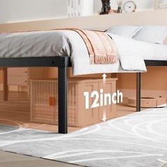 Metal Queen King Full Size Bed Frame Bedroom Sturdy Steel Slat Support Bedstead