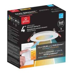 4” Tunable New Construction and Remodel ENERGY STAR White Lighting Kit by Globe