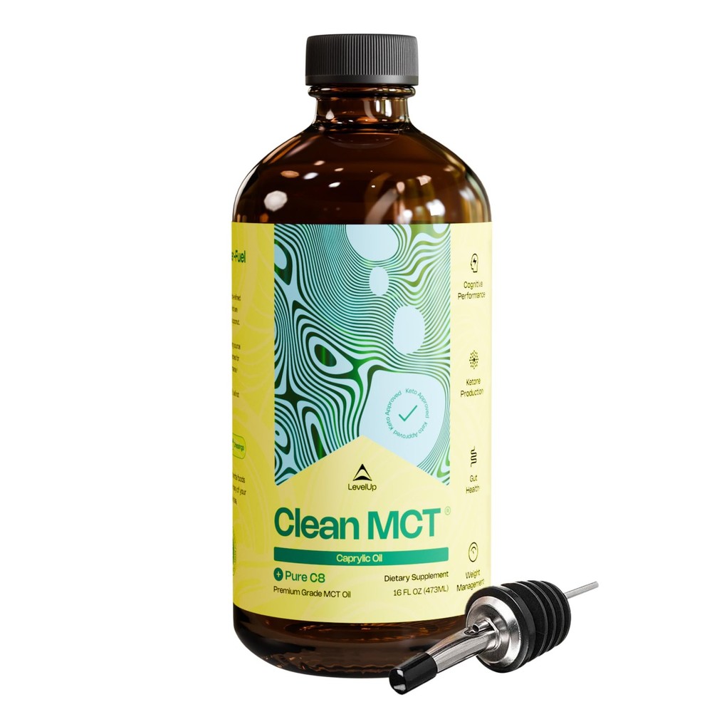 LevelUp C8 MCT Oil – 100% Pure Caprylic Acid (from 16 Ounce (Pack of 1)