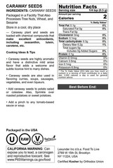 Caraway Seeds – Kosher, Raw, Vegan – by Food To Live