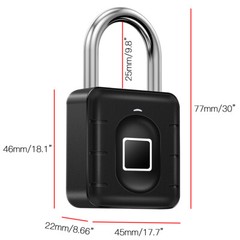 Waterproof Fingerprint Padlock Bluetooth Digital APP Keyless Smart Door Lock