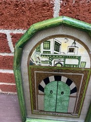 VTG Tunisia Sidi Bou Said Framed Plaque Arabic Doorway Decor 12.5 X 8.5- Read